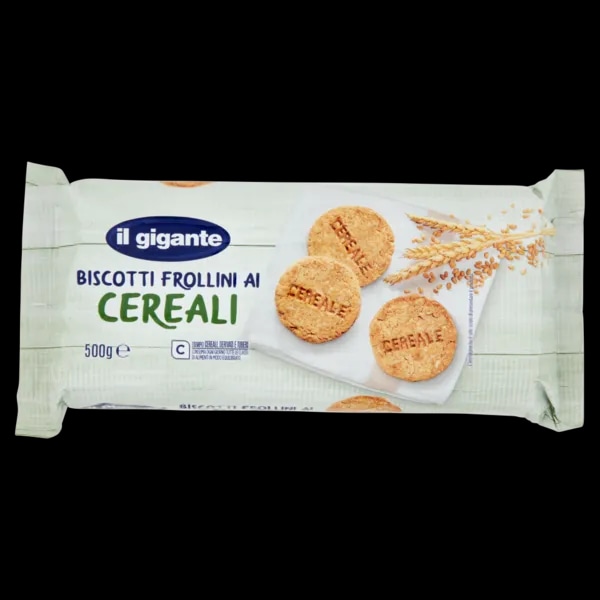 Biscotti frollini ai cereali 500 g in offerta da Il Gigante
