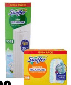108 Panni o 28 Piumini Catturapolvere Swiffer 108 Panni o 28 Piumini in offerta da Iper La grande i