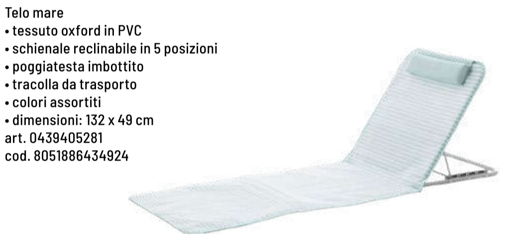 Sdraino Relax pieghevole - Offerta nel negozio Iper La grande i