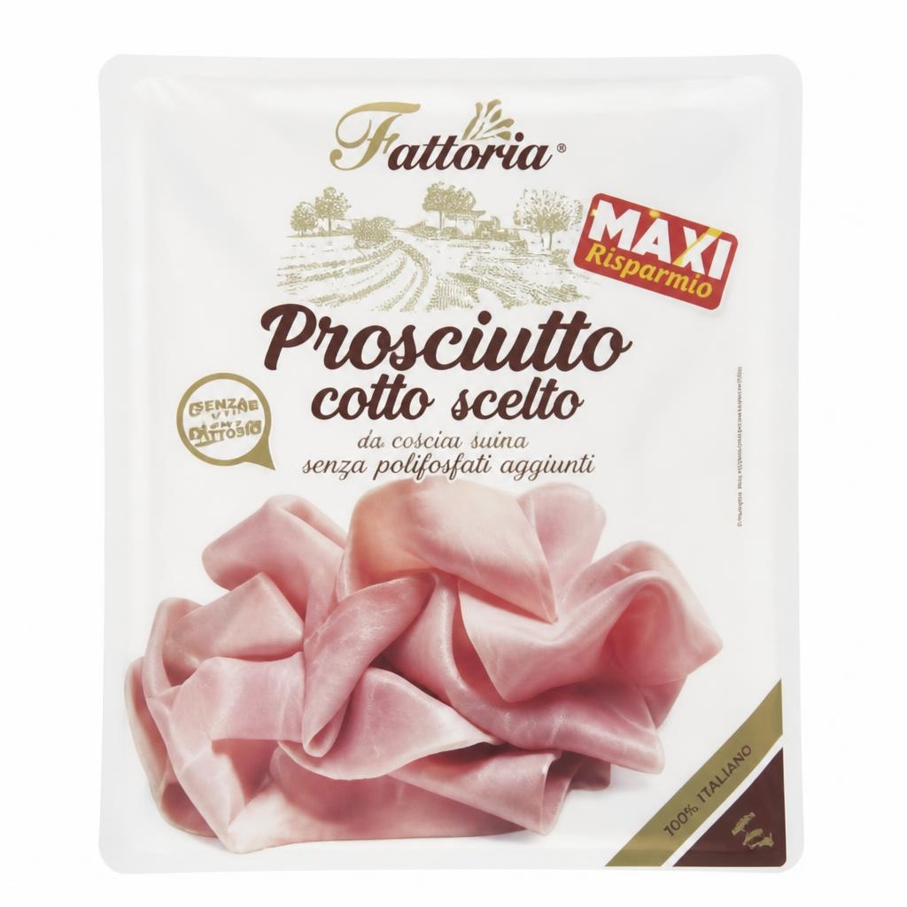 Prosciutto cotto scelto 200 g La Fattoria in offerta da MD