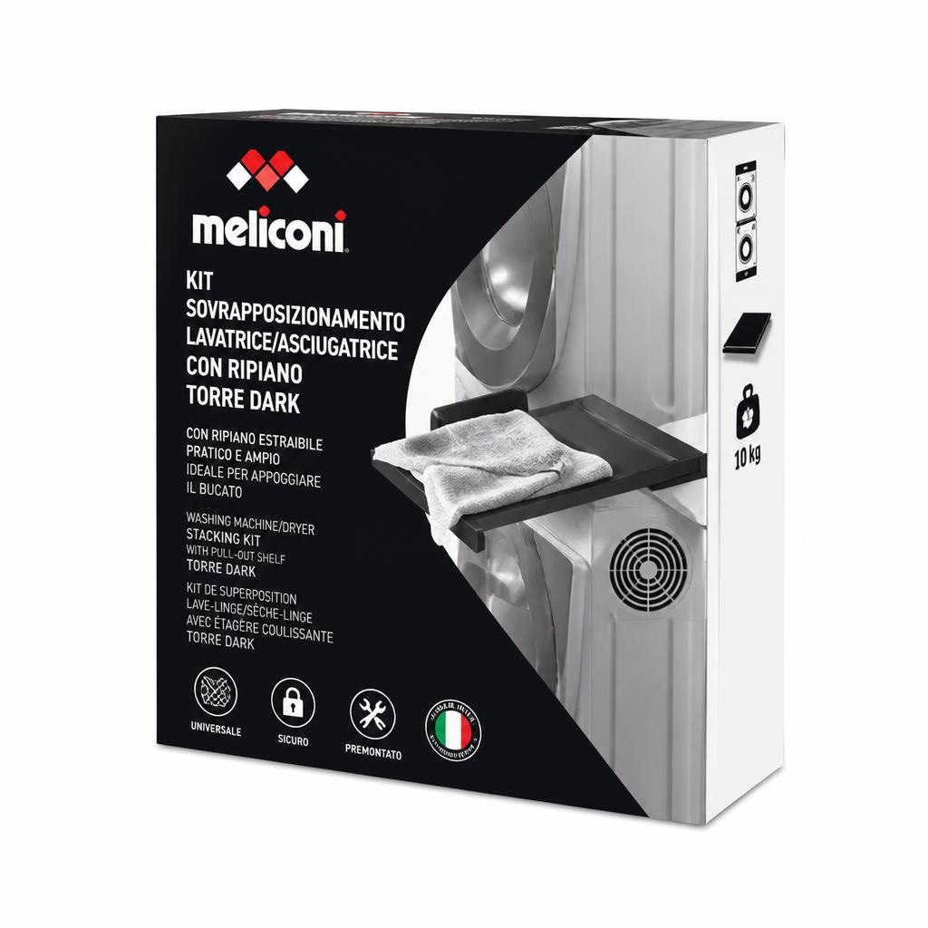 Kit sovrapposizionamento lavatrice/asciugatrice con ripiano torre dark - Offerta nel negozio Unieuro