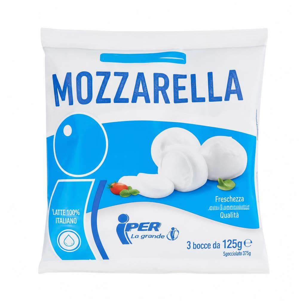 Mozzarella 125 g x3 Iper in offerta da Iper La grande i