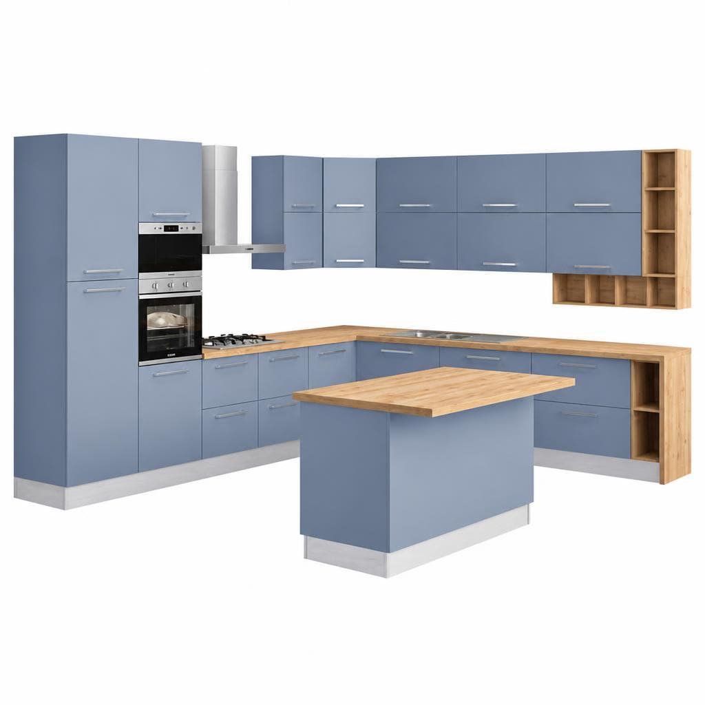 Cucina Blue Avio Opaco – Mondo Convenienza