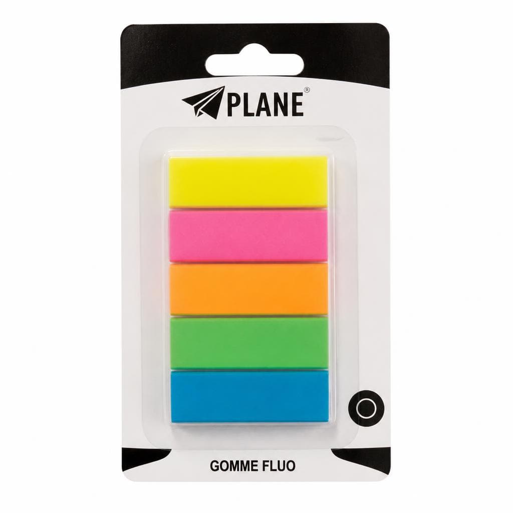 Gomme fluo, 2 pezzi Plane – Risparmio Casa