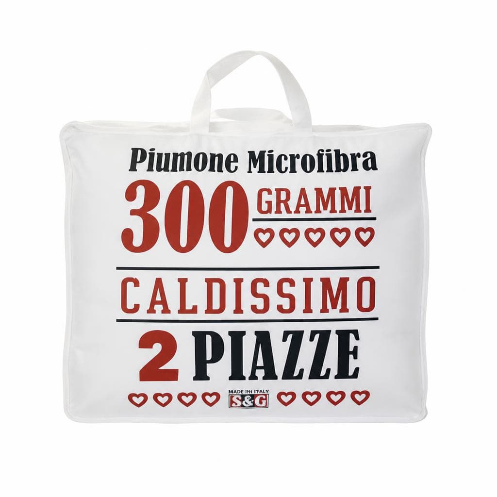 Piumone microfibra bianco, 2 piazze, cm 250x200 – Bennet