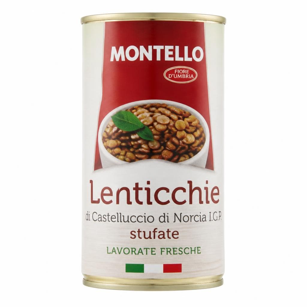 Lenticchie di Castelluccio stufate, 220 g Montello – Il Gigante