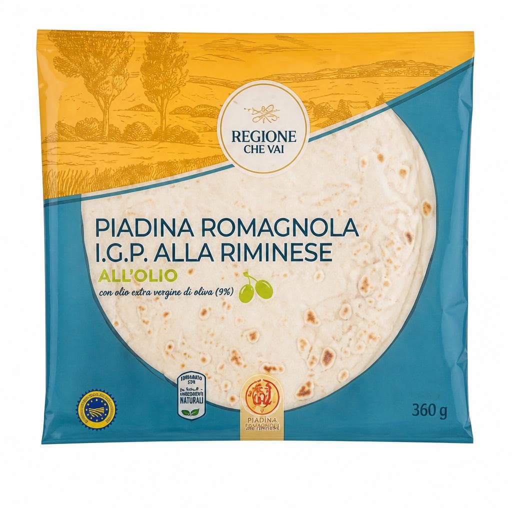 Regione Che Vai piadina romagnola IGP alla riminese 360 g in offerta da ALDI