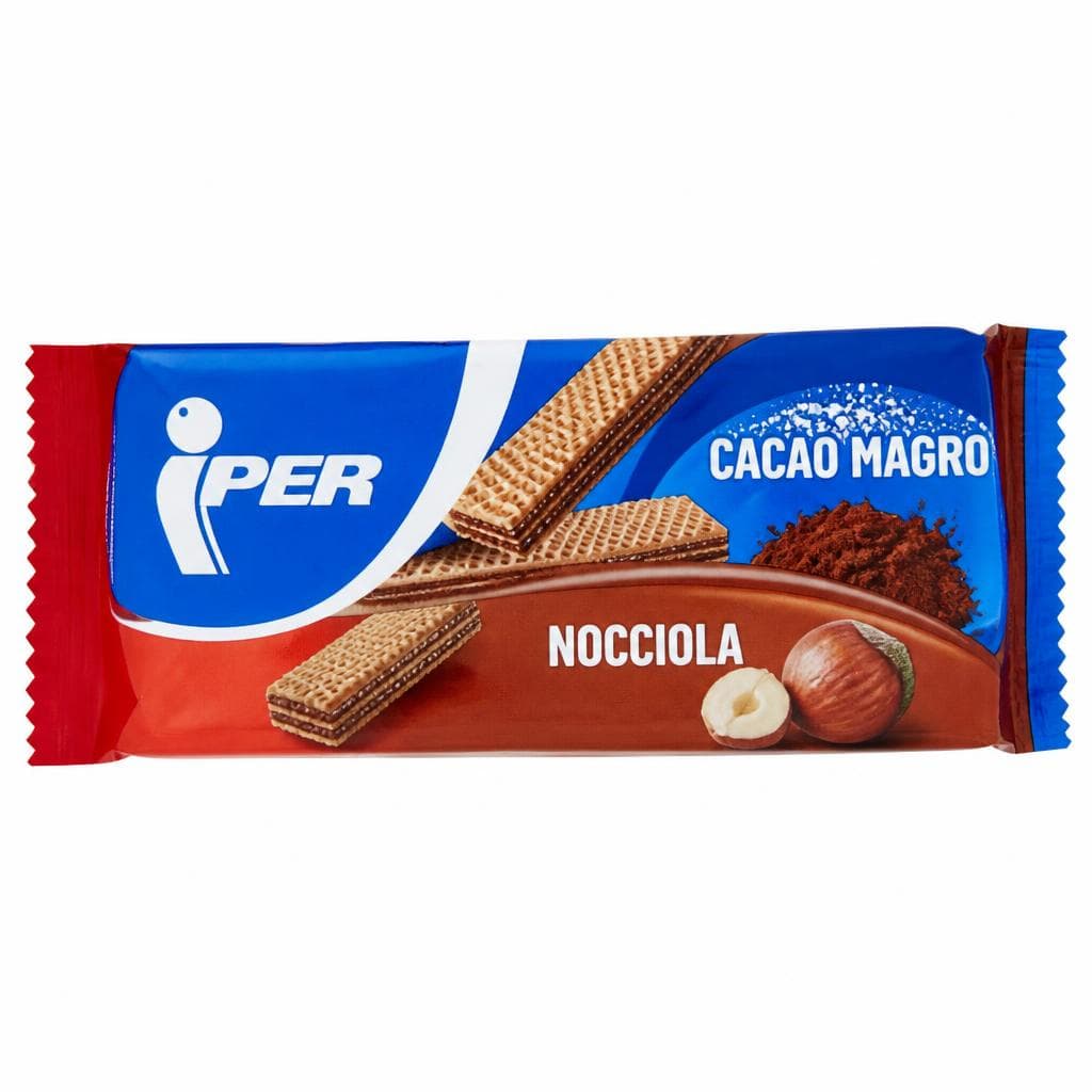 Wafer al cacao magro, alla nocciola o alla vaniglia, 175 g Iper – Iper La grande i