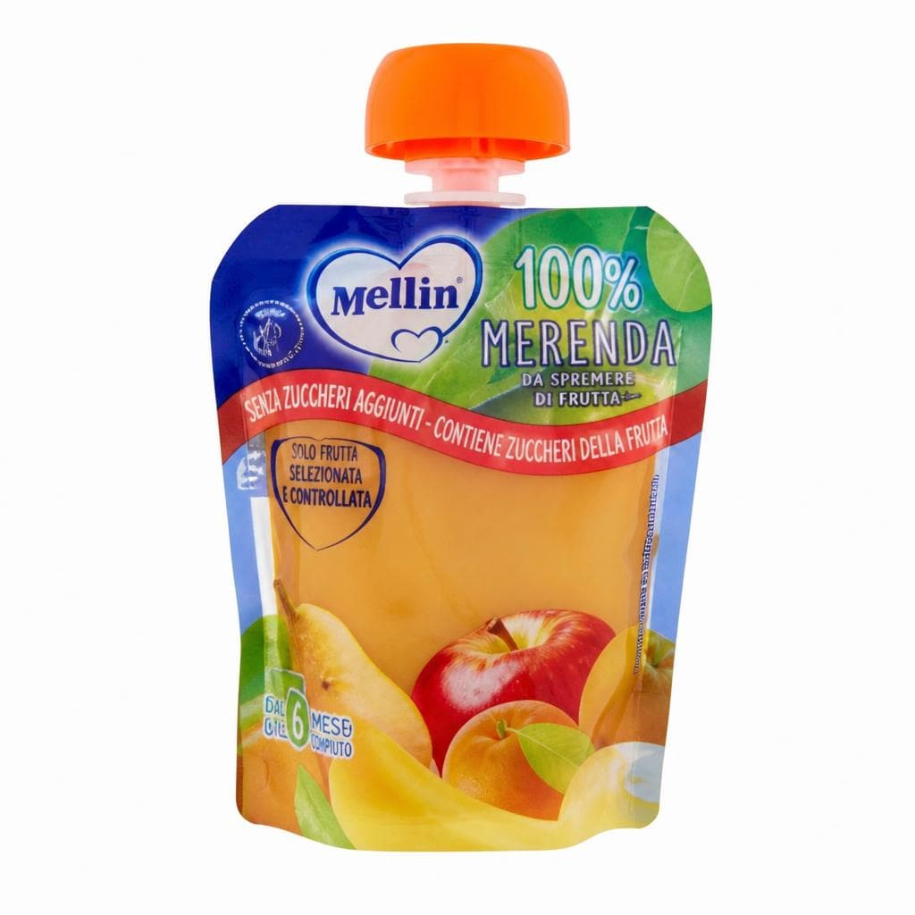 Merenda da spremere di frutta 100% Mellin, 90 g – Bennet