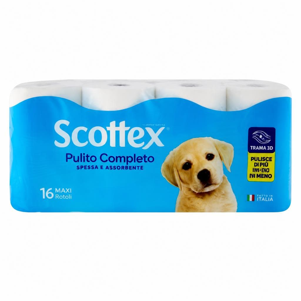 Carta igienica Pulito Completo 16 maxi rotoli Scottex in offerta da Bennet