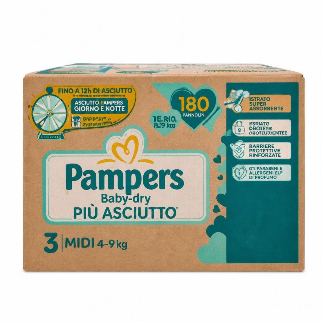 Pannolini Baby Dry Pampers, 180 pezzi – Iper La grande i