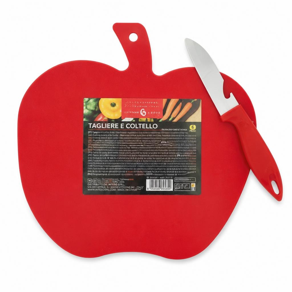 Tagliere con coltello 24,5x25x0,2 cm - Offerta nel negozio Risparmio Casa