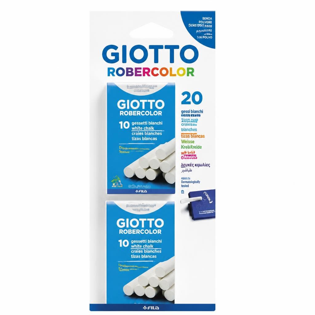 Gessetti bianchi Giotto 20 pezzi in offerta da Il Gigante