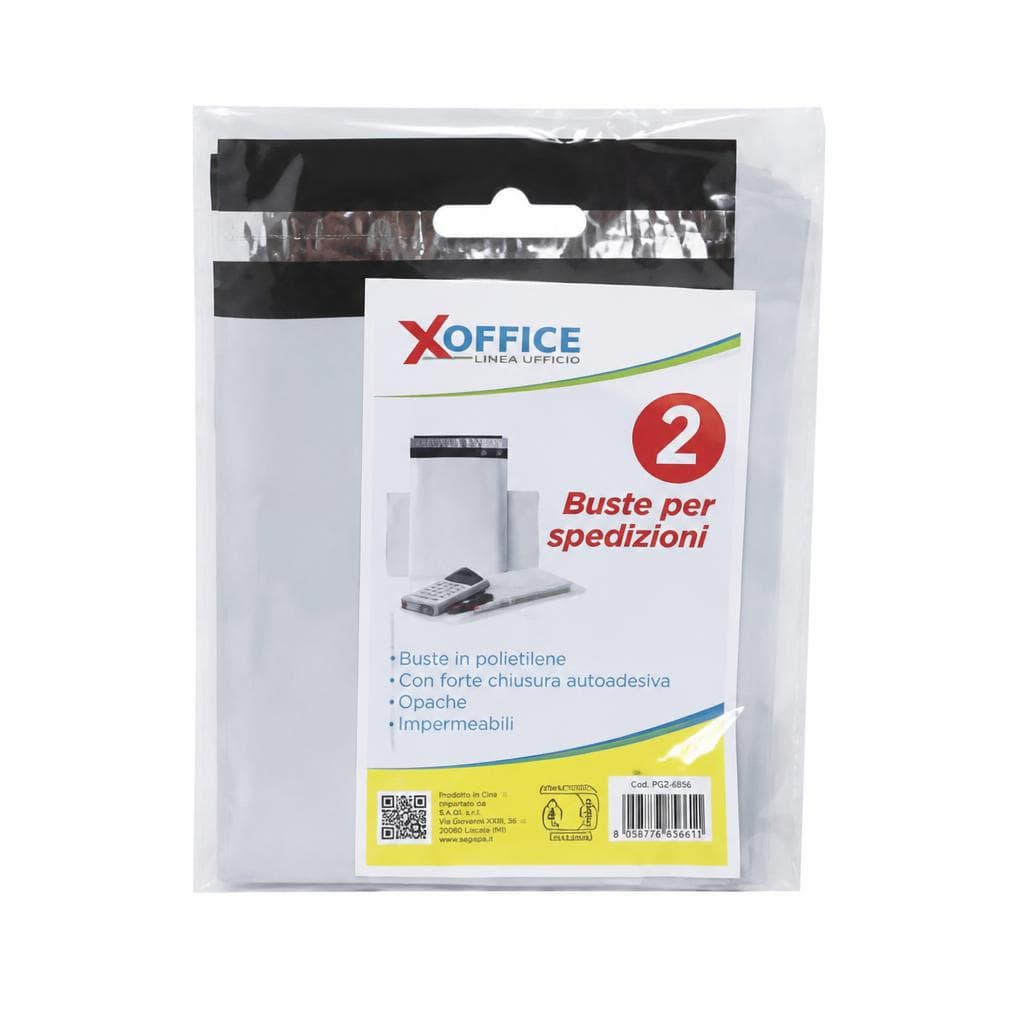 Buste polipack Xoffice 2 pezzi 35x46+5 cm in offerta da Il Gigante