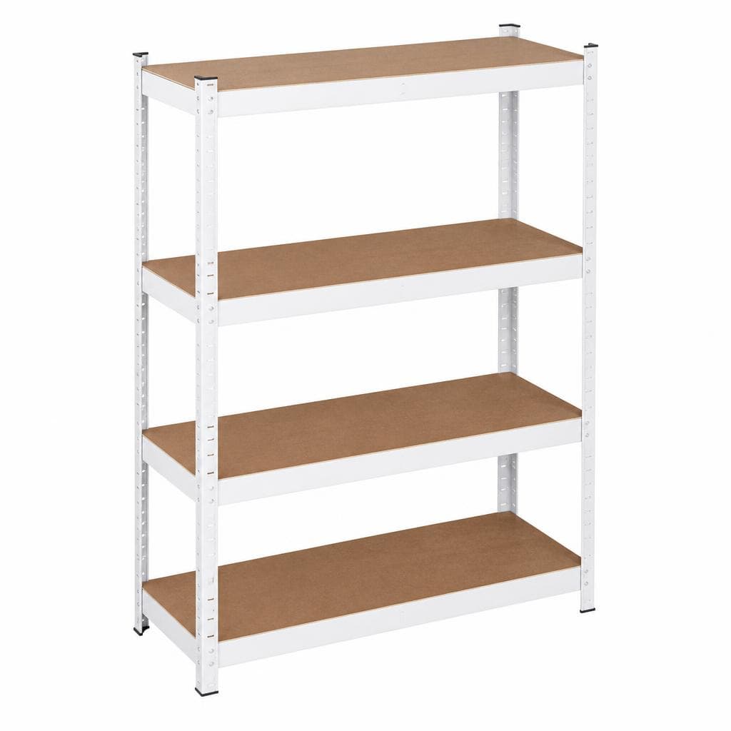 Confezione 2 scaffali con struttura in metallo 4 ripiani in MDF, 70x30x150h cm – Il Gigante
