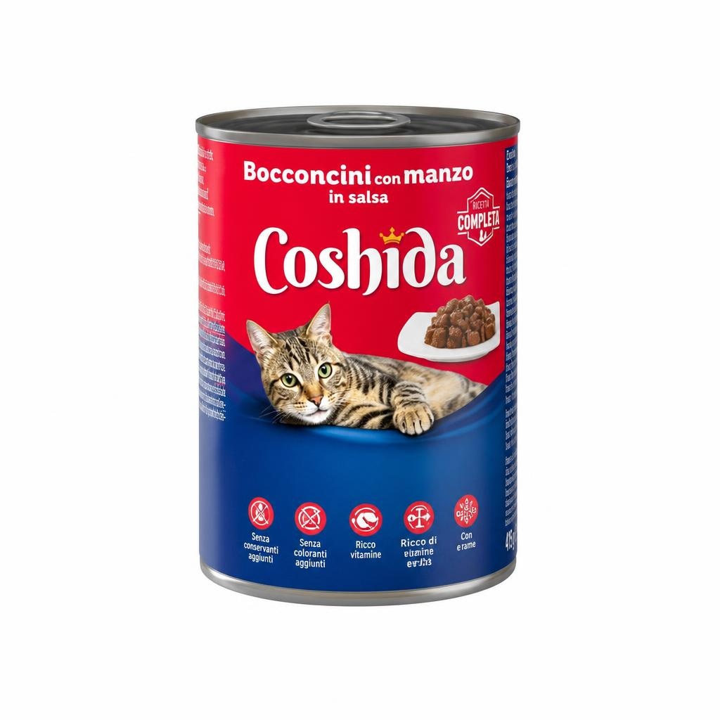 Coshida Bocconcini gatto al manzo o pollo 415 g confezione in offerta da Lidl