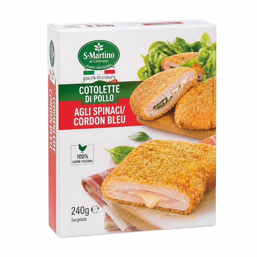 Cotolette di pollo, agli spinaci o cordon bleu, 240 g – Eurospin