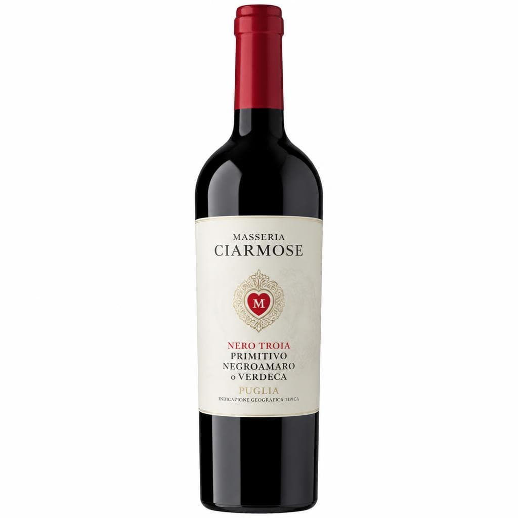 Masseria Ciarmose Nero Troia, Primitivo, Negroamaro o Verdeca Puglia IGT 2 pezzi da 75 cl in offerta da Il Gigante