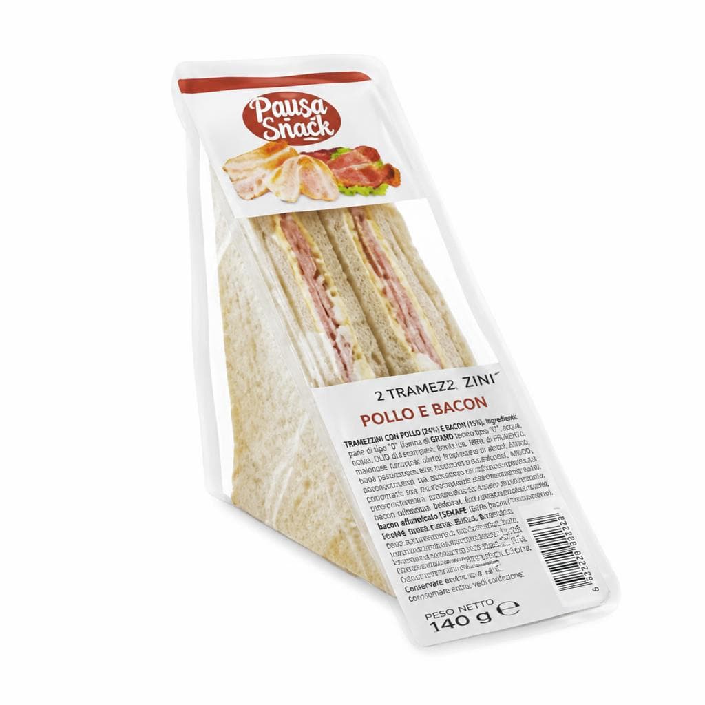 2 Tramezzini Pausa Snack pollo e bacon, 140 g – MD