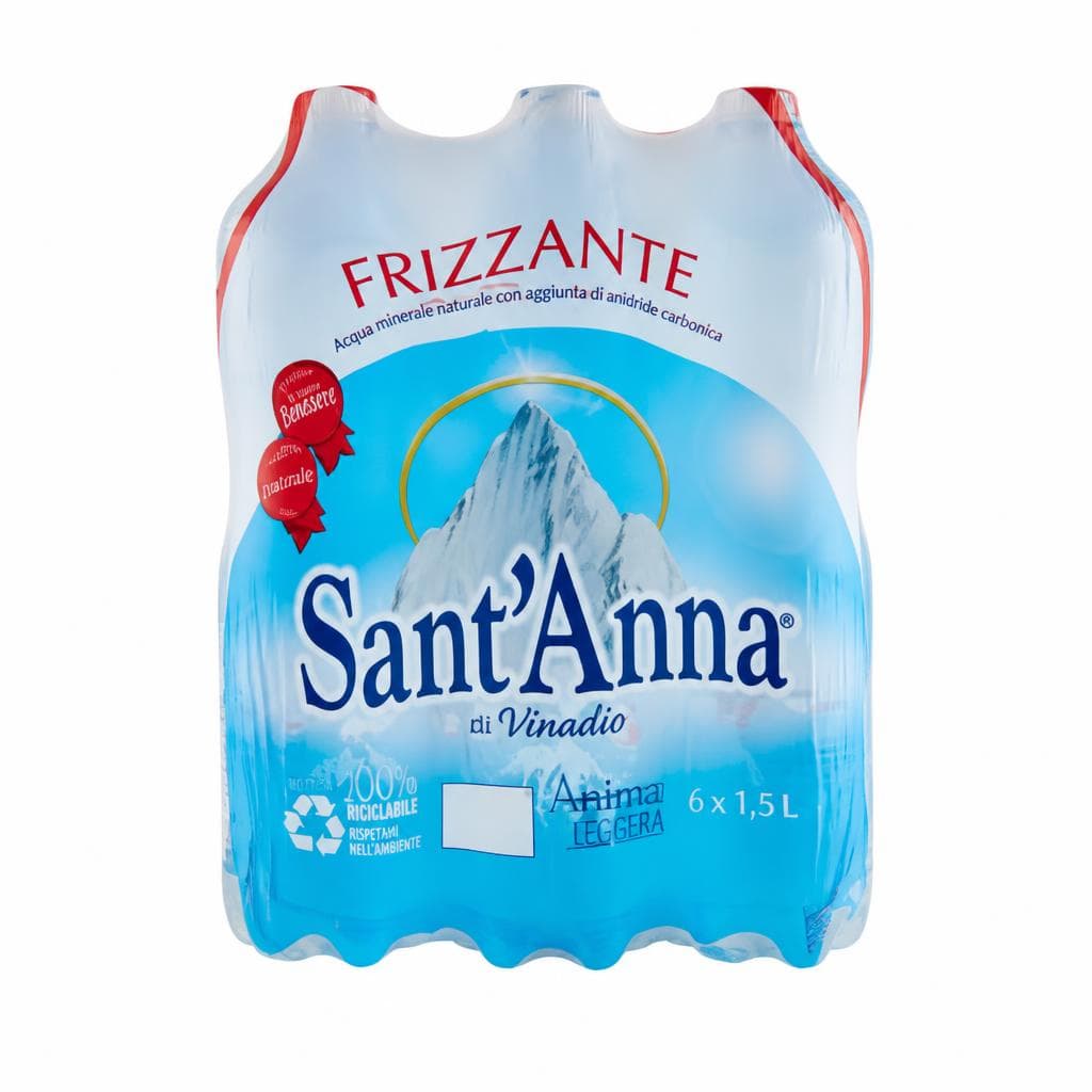 Acqua frizzante Sant'Anna, 6 x 1,5 L – Bennet