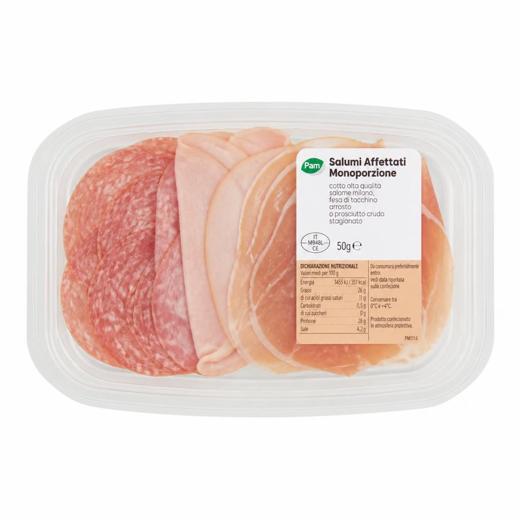 Salumi affettati monoporzione Pam 50/55 g in offerta da Panorama