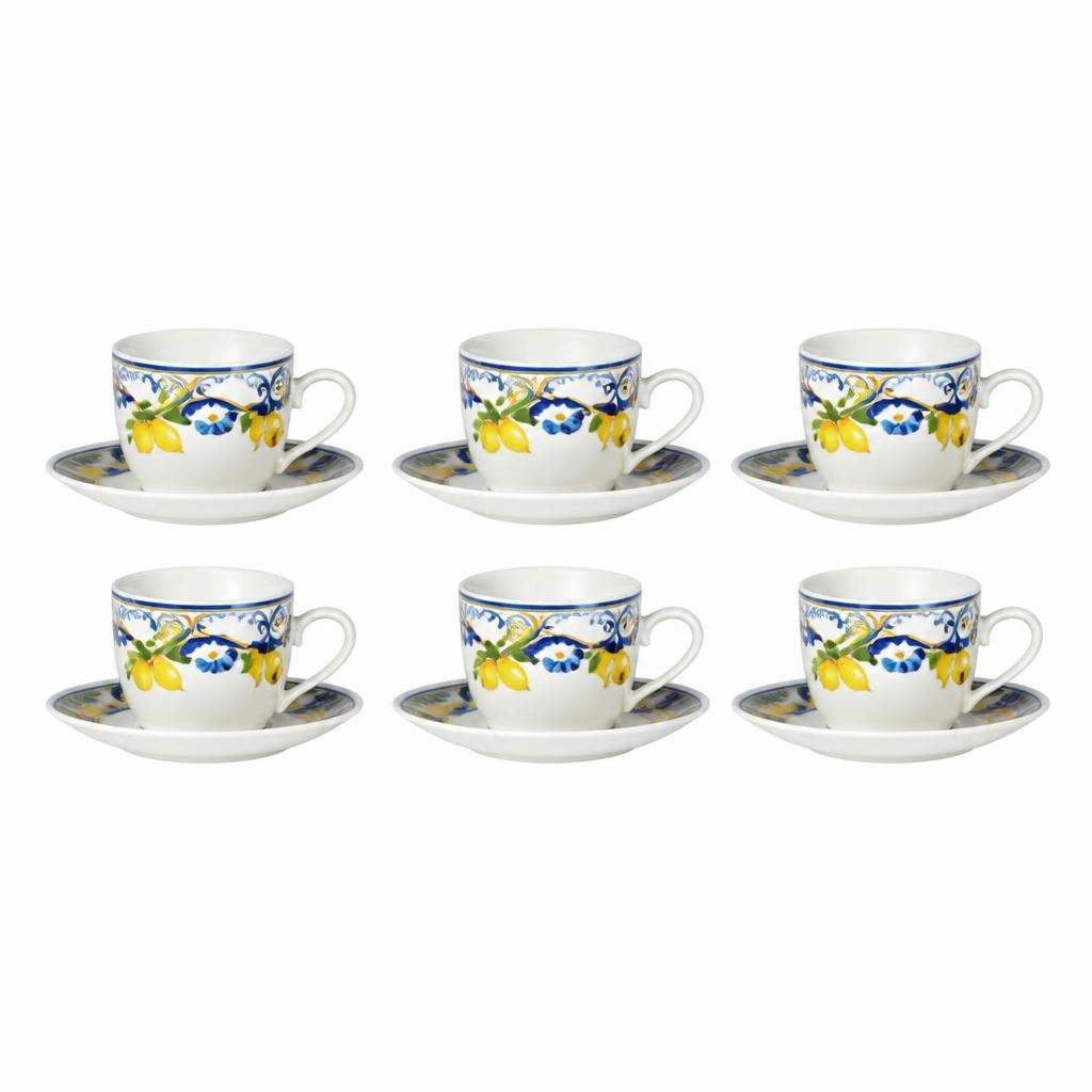 6 Tazzine con 6 piattini 12 PEZZI - Offerta nel negozio Happy Casa