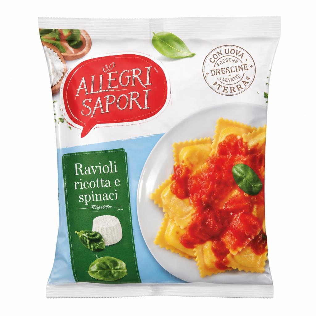 Ravioli ricotta e spinaci Gli Allegri Sapori 550 g in offerta da Penny