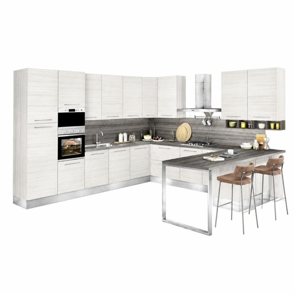 Cucina composizione tipo Eucalipto Bianco – Mondo Convenienza