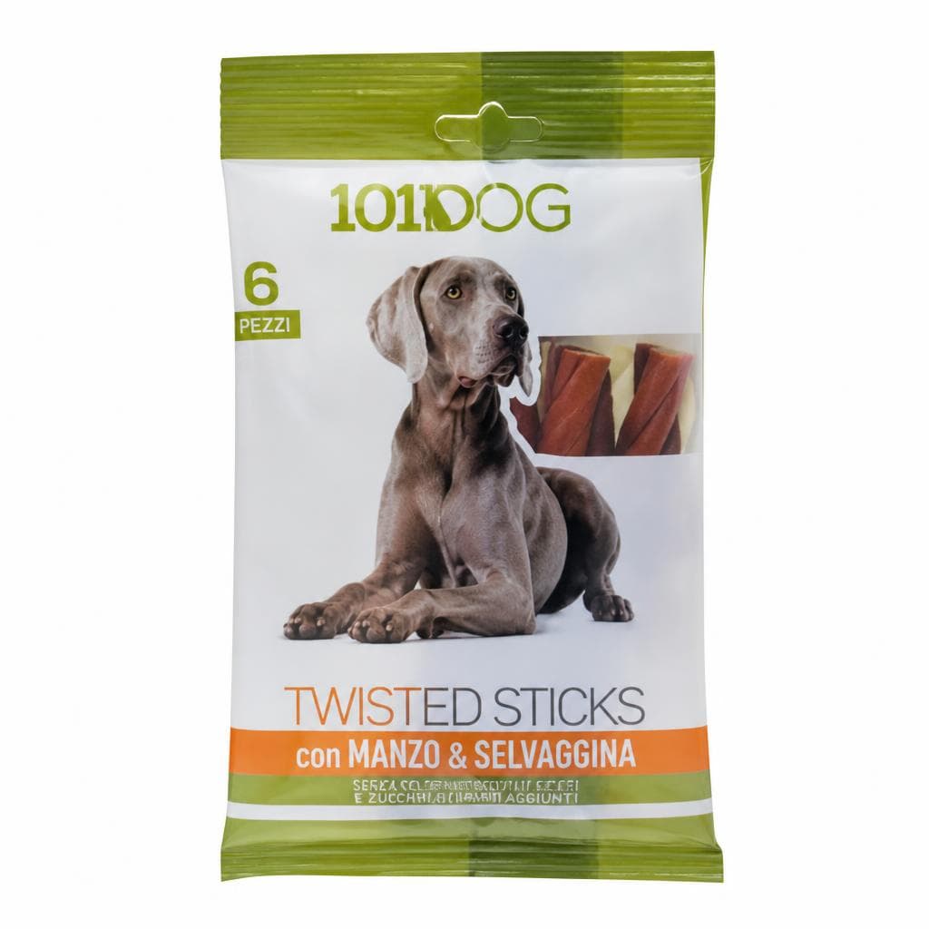 101Dog Twisted Sticks, 120 g – Dpiù