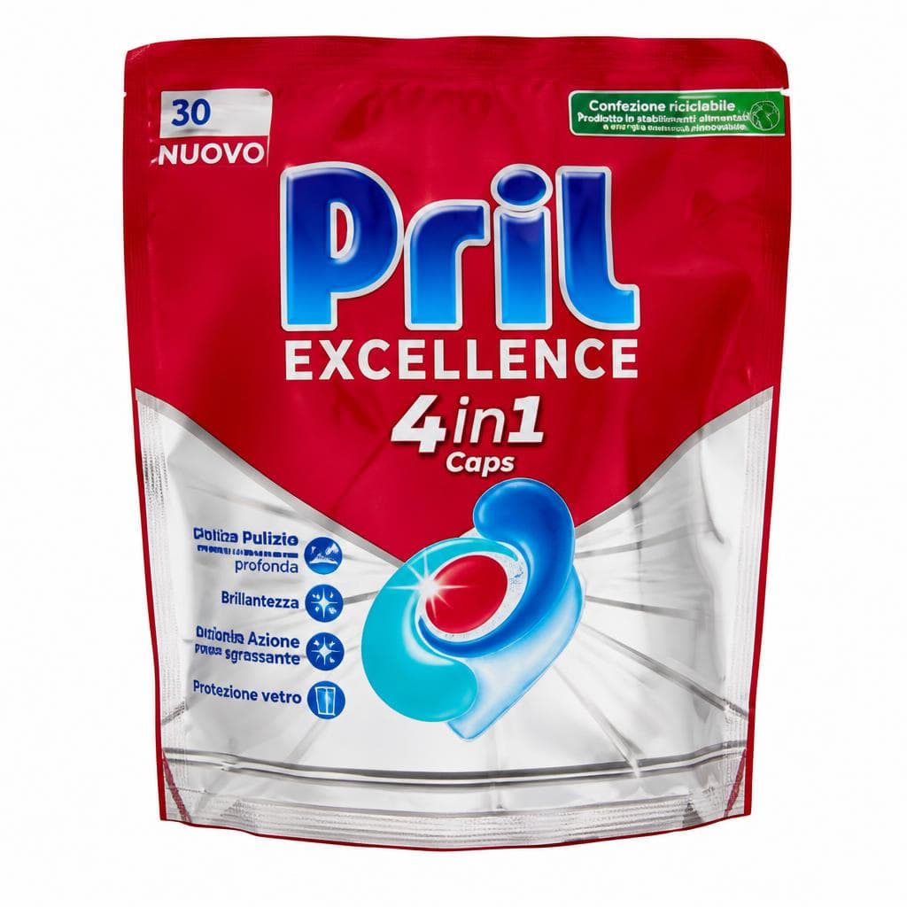 Detersivo in caps per lavastoviglie Excellence Pril, 30 capsule – Bennet