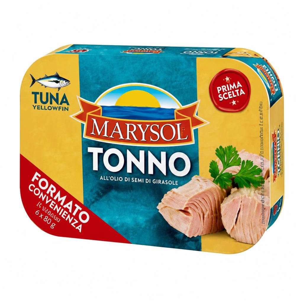 Marysol tonno all'olio di girasole, 6 x 80 g – Dpiù