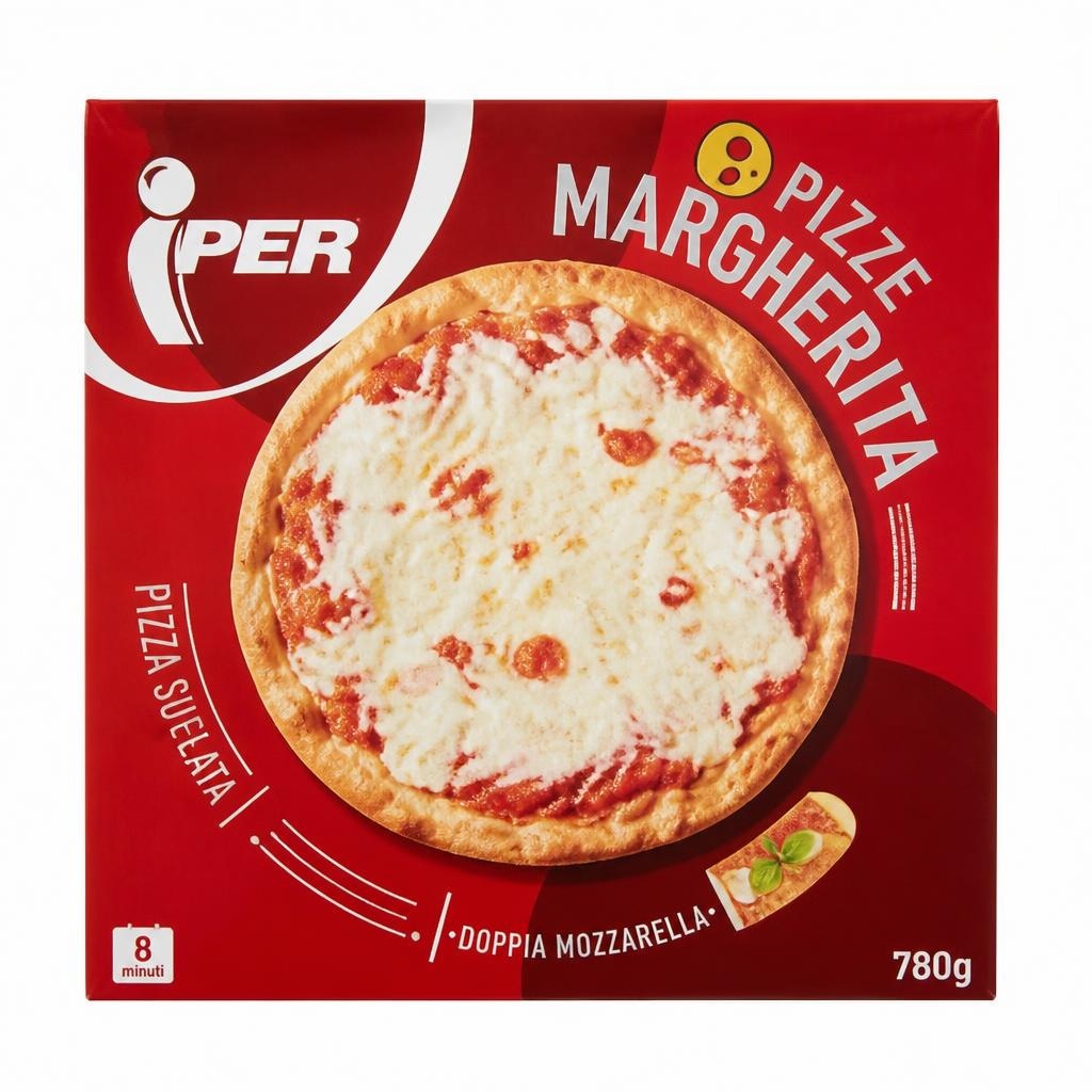 Pizze Margherita surgelate doppia mozzarella 780 g in offerta da Iper La grande i
