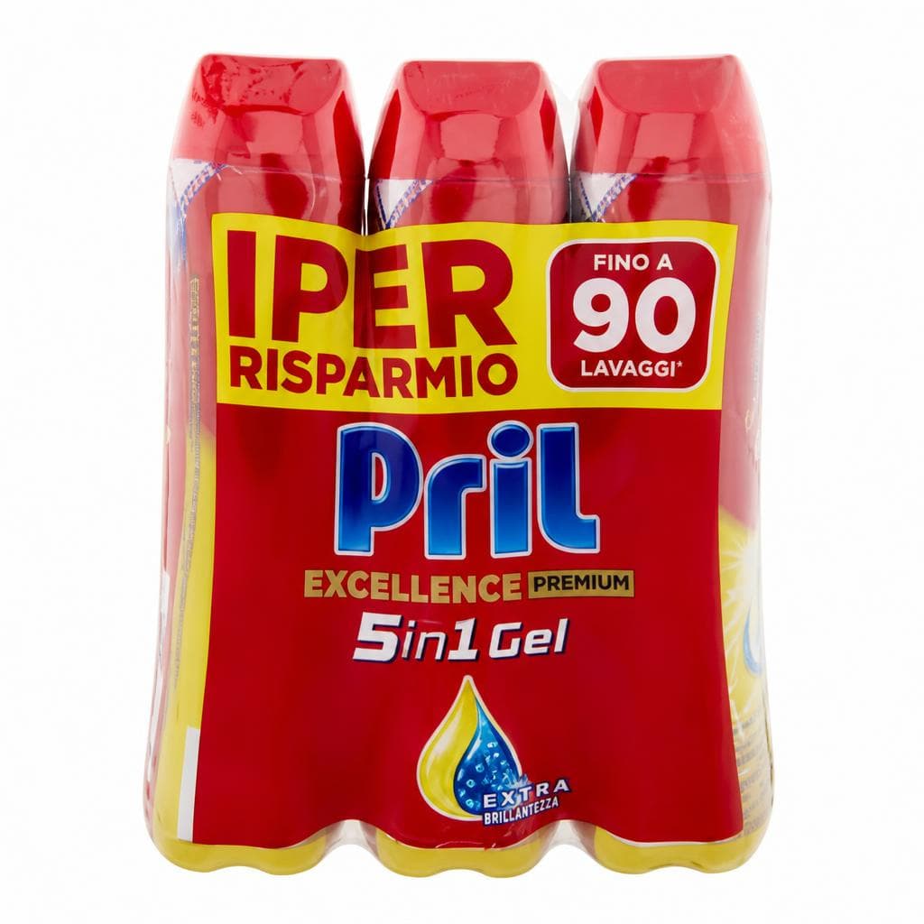 Pril detergente per lavastoviglie Excellence Premium 5in1 Gel 1,62 L in offerta da Bennet