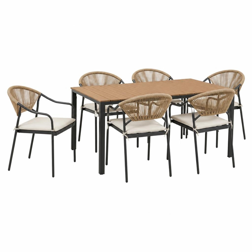 Tavolo con 6 sedie e cuscini - Offerta nel negozio Happy Casa