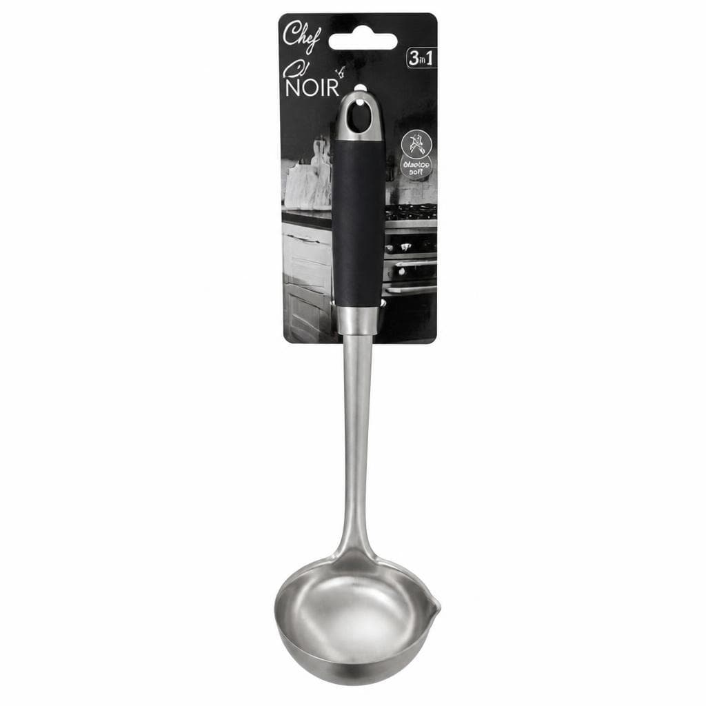 Chef Noir mestolo con beccuccio inox manico soft – Risparmio Casa