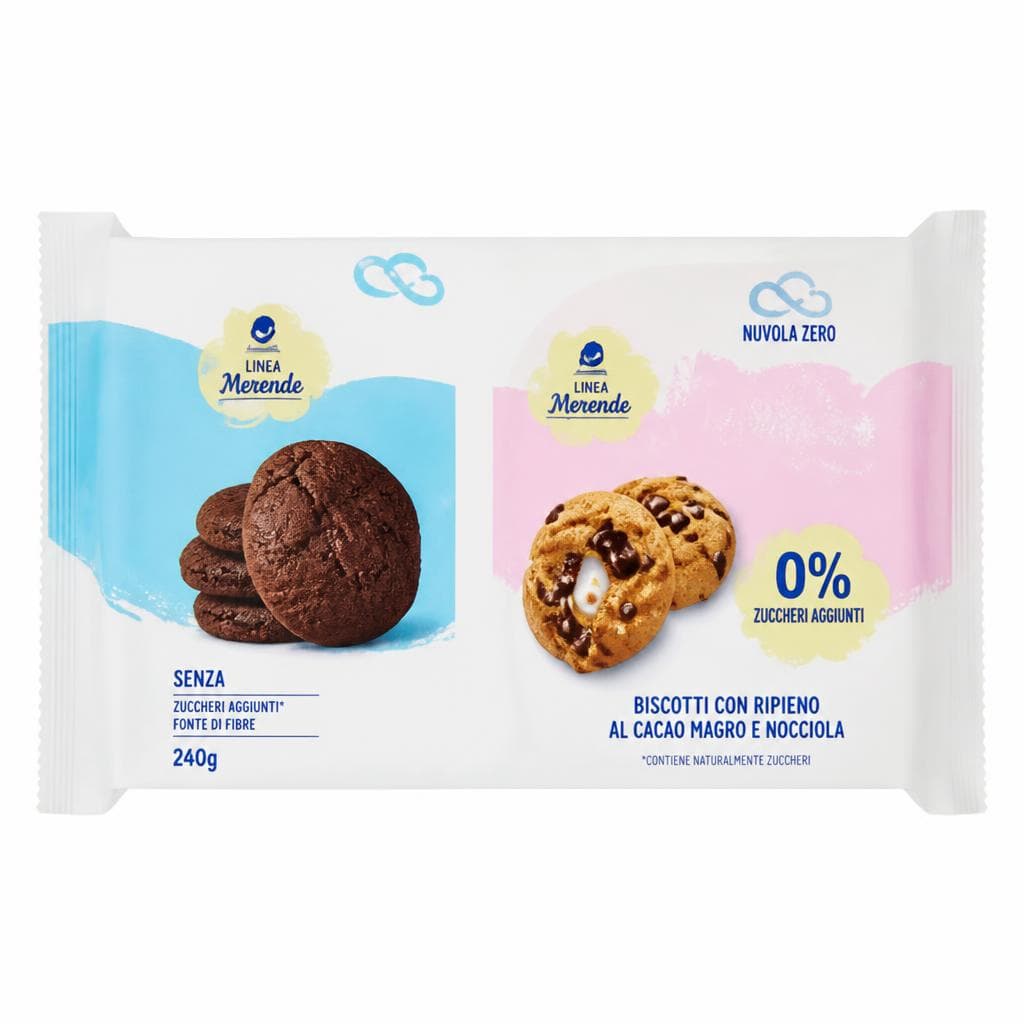 Biscotti con ripieno al cacao magro e nocciola, 250 g – Iper La grande i
