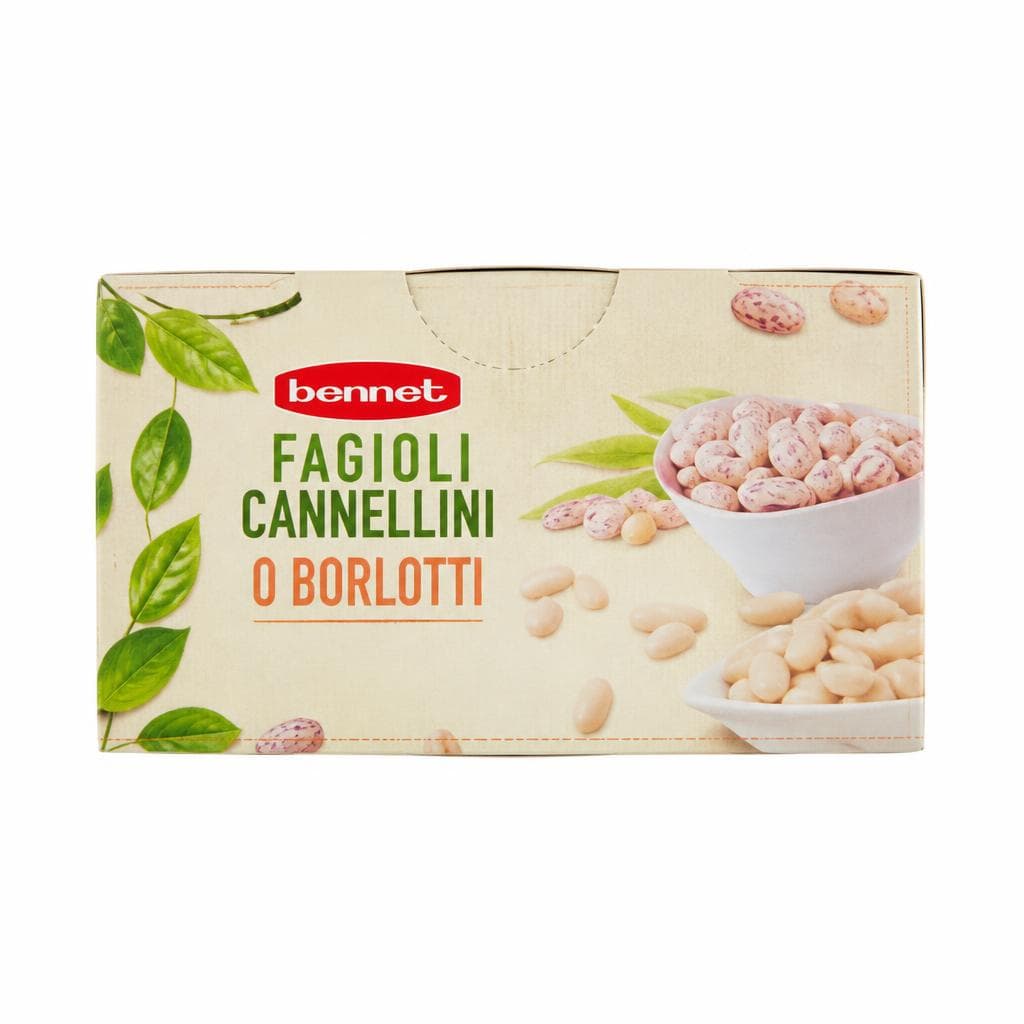 Bennet fagioli cannellini o borlotti, 1,2 kg – Bennet