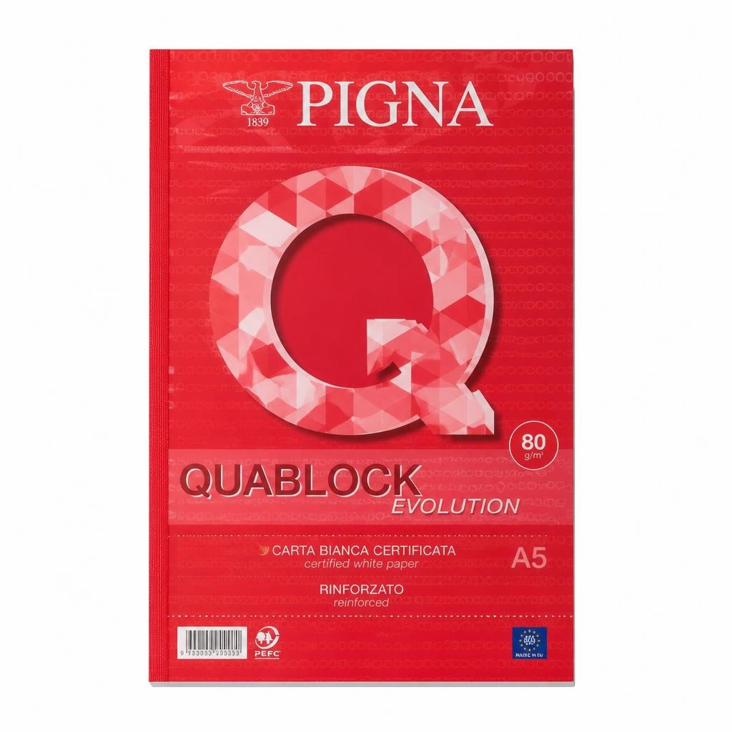 Blocchi A5 Quablock Evolution Pigna rinforzato 50 fogli in offerta da Il Gigante