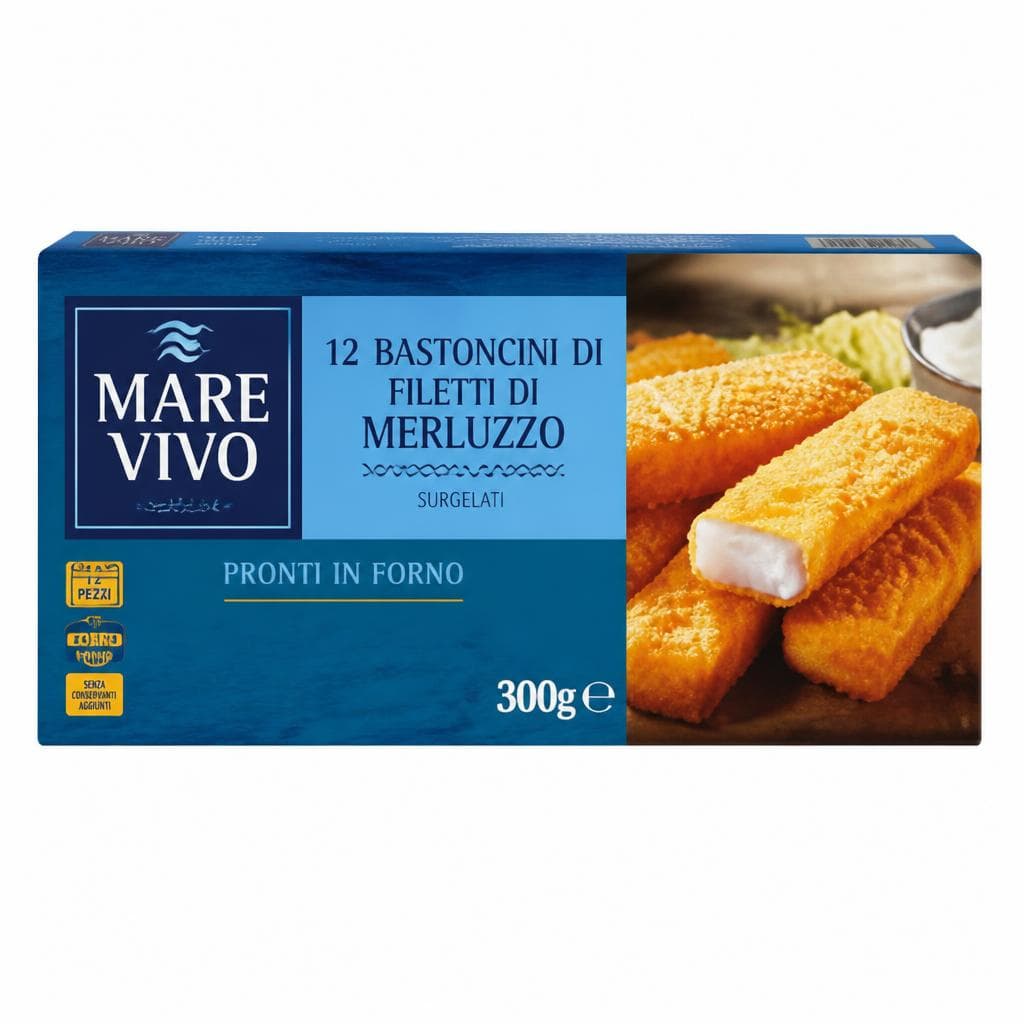 Bastoncini di filetti di merluzzo, 300 g Mare Vivo – Iper La grande i