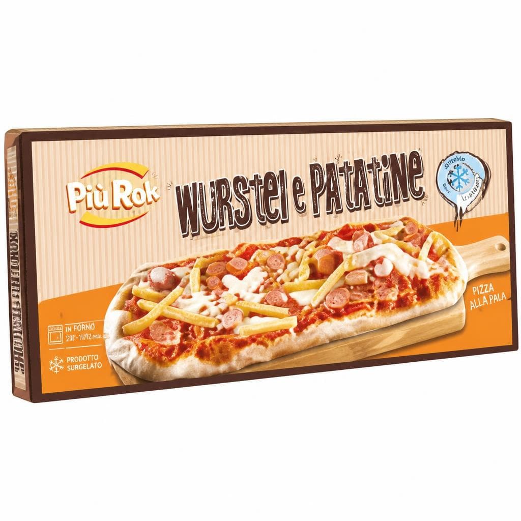 Più Rok pizza alla pala Wurstel e Patatine / Margherita, 2 pezzi – Dpiù