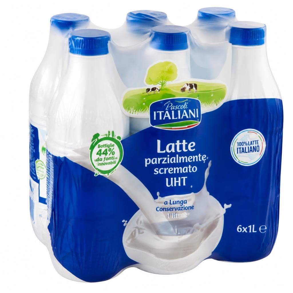 Pascal Italiani latte parzialmente scremato UHT, 6 x 1 l – Eurospin