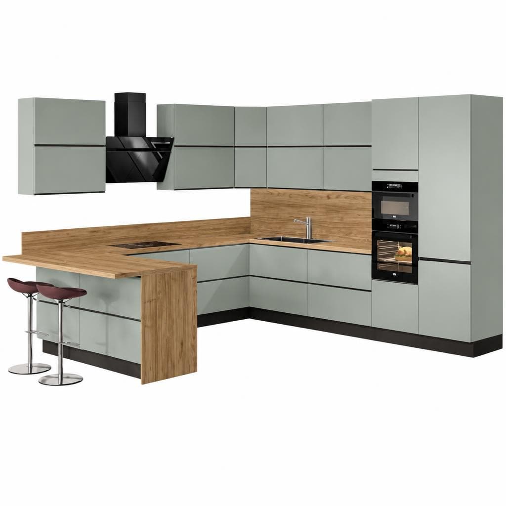 Cucina Verde Felce Opaco – Mondo Convenienza