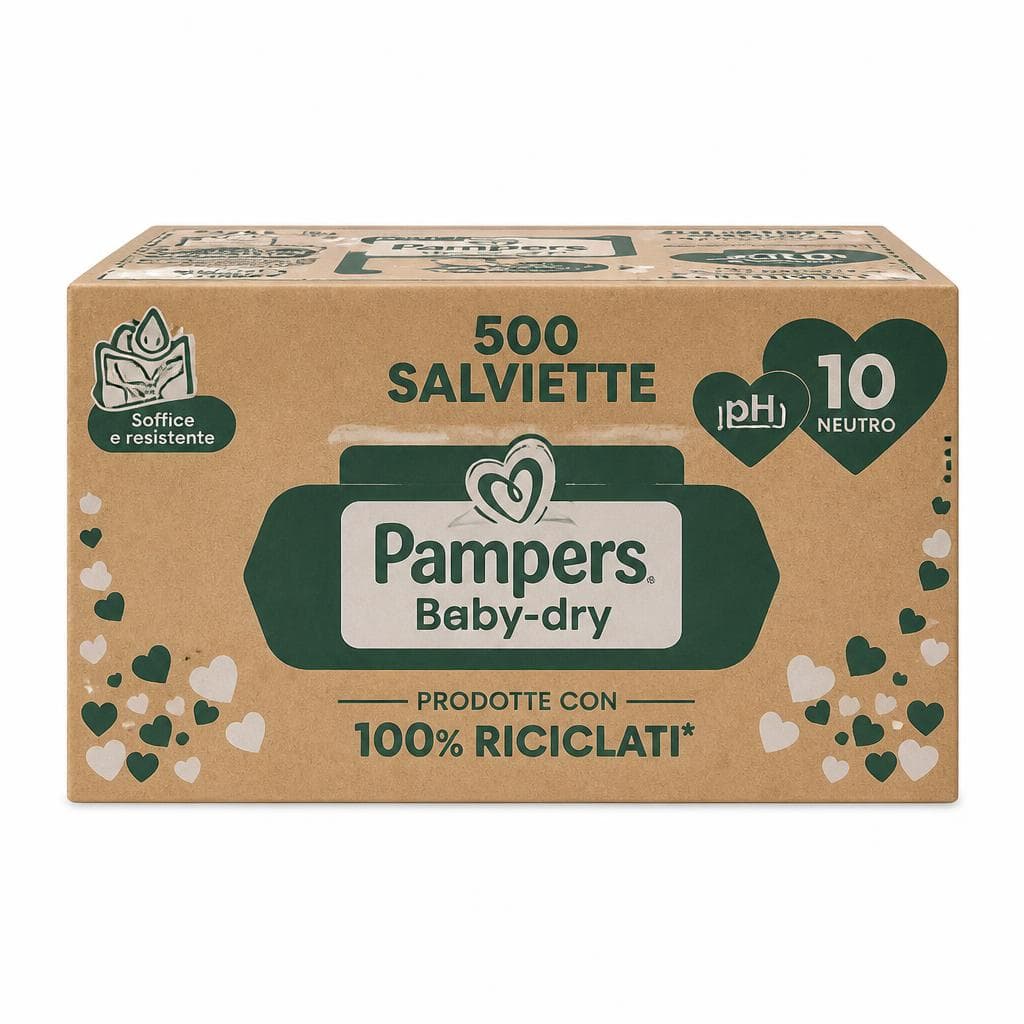 Pampers Baby-Dry salviette 500 pezzi in offerta da Esselunga