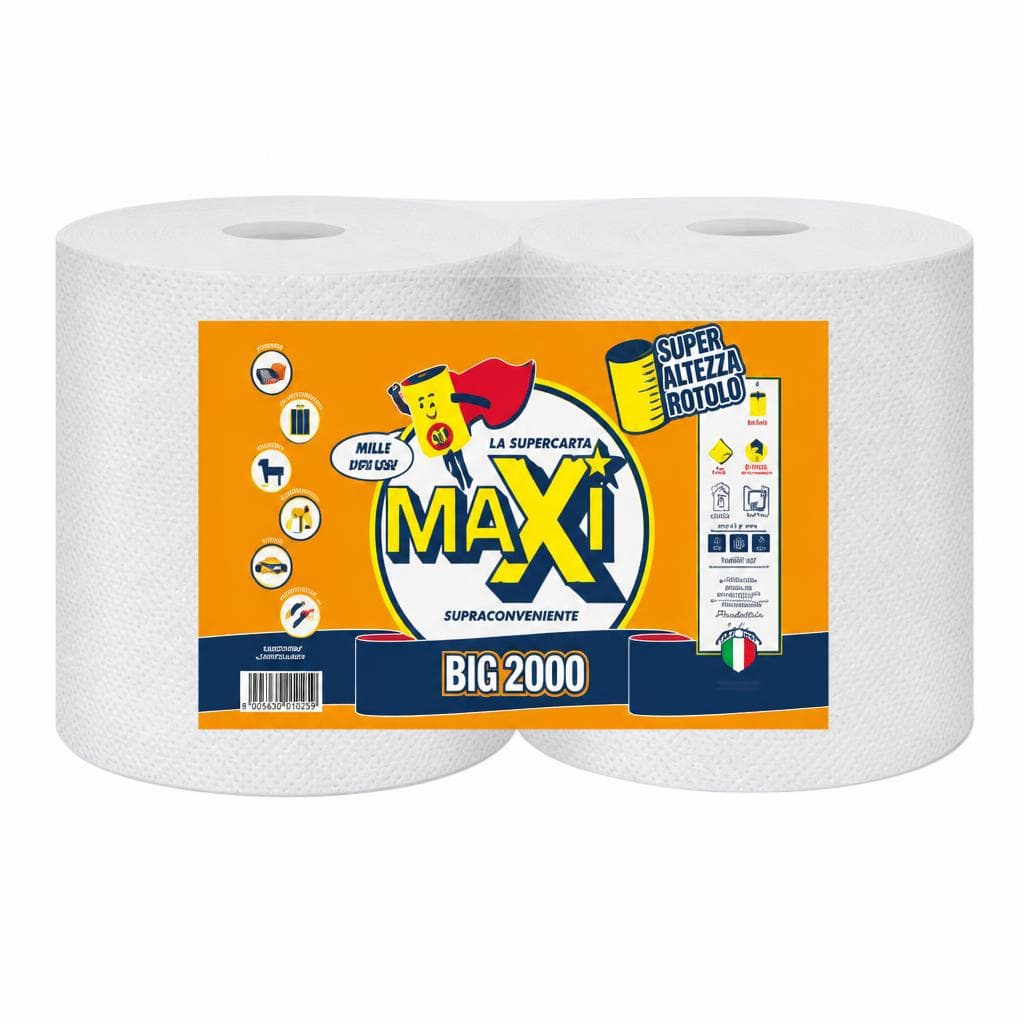 Maxi Bobina Big 2000, confezione da 2 rotoli – Carrefour