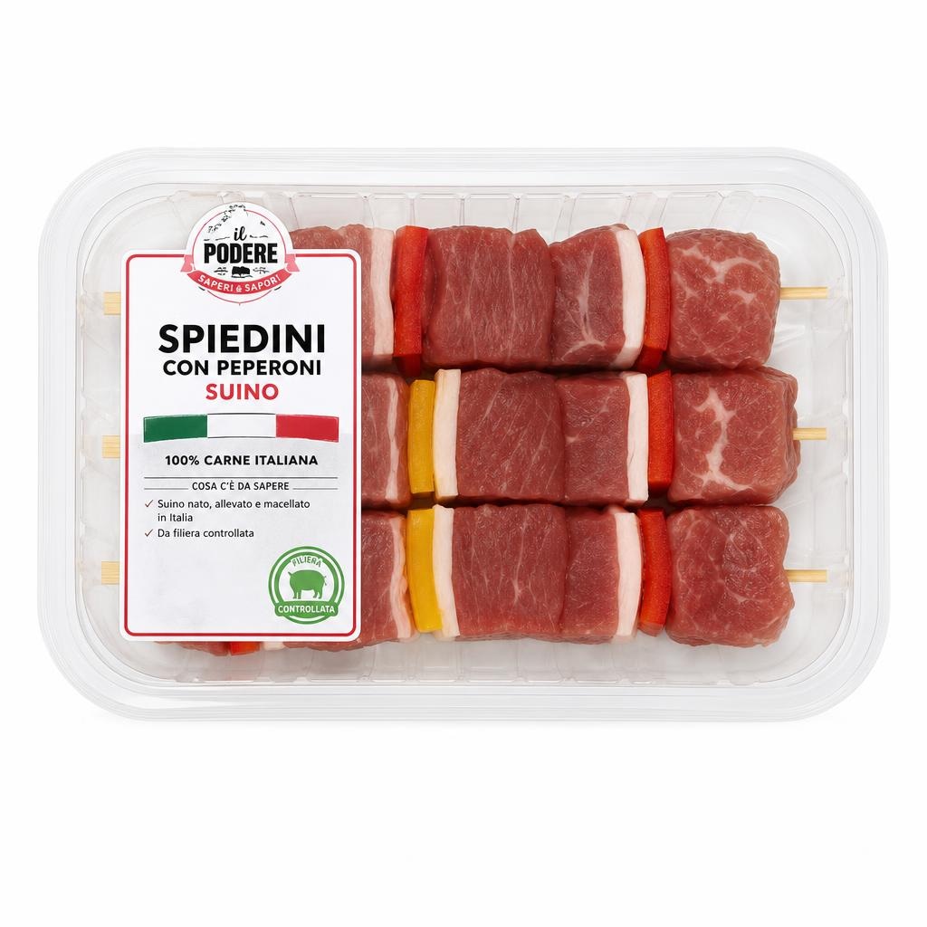 Spiedini di Suino con Peperoni 420 g Il Podere in offerta da ALDI