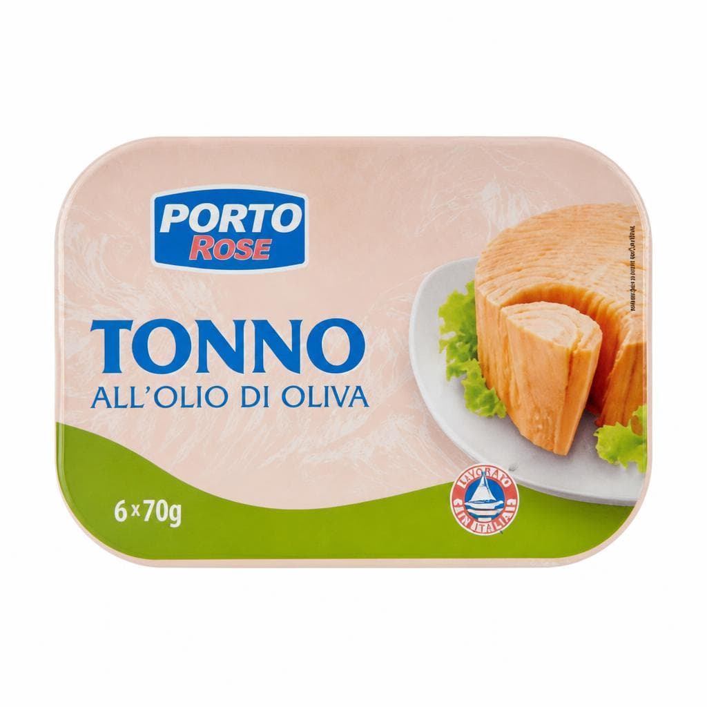 Porto Rose Tonno all'Olio di Oliva, 6 x 70 g – Dpiù