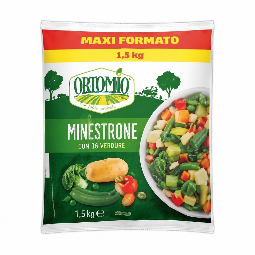 Minestrone con 16 verdure, 1,5 kg Ortomio – Penny