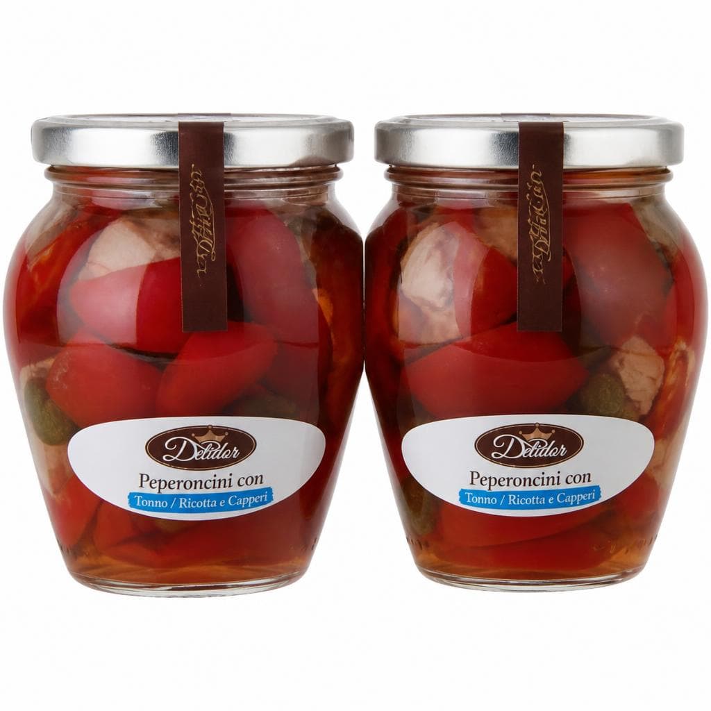 Delidor peperoncini con tonno / ricotta e capperi, 280 g – Dpiù