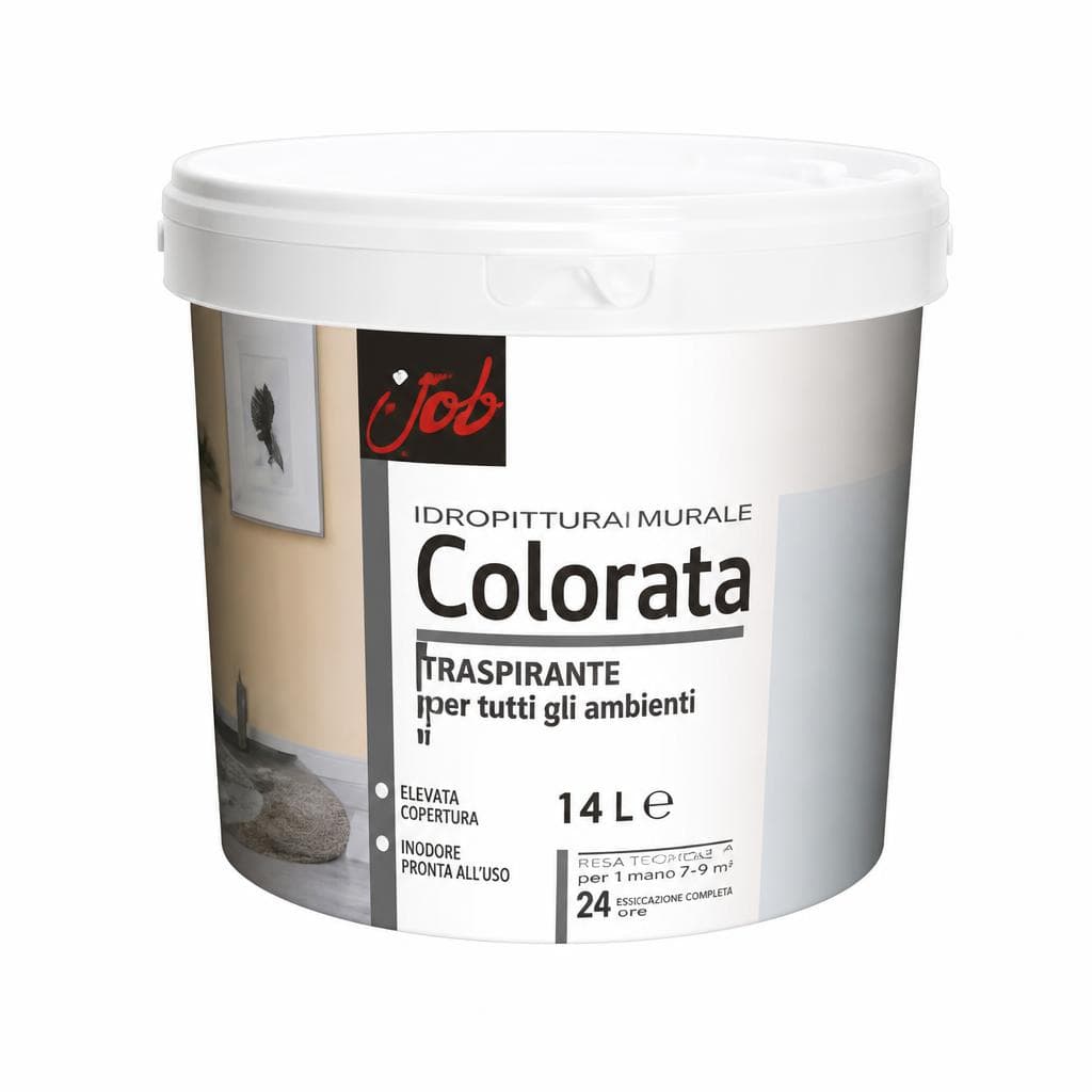 Idropittura murale traspirante colorata, 4 litri I-Job – Il Gigante