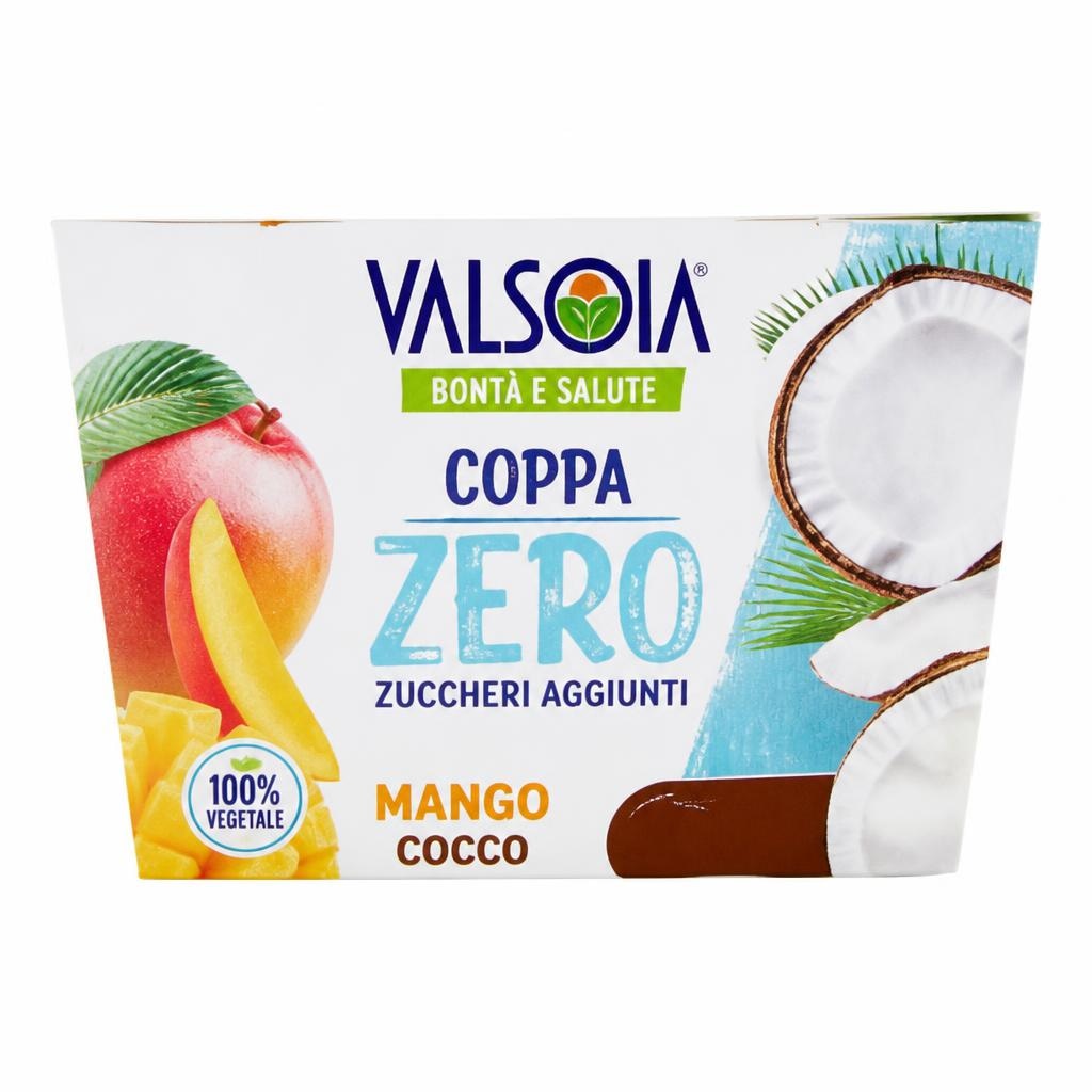 Coppa Zero zuccheri aggiunti mango e cocco 4 pezzi, 280 g VALSOIA in offerta da Panorama